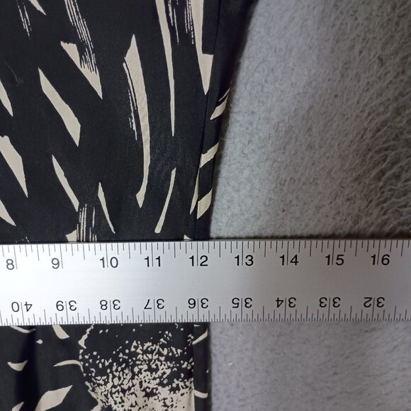 The Limited Slip Dress Women 2 Black Beige Floral 100% Silk Maxi Spaghetti Y2K - Picture 10 of 12